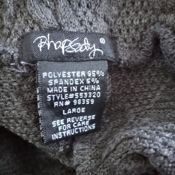 RHAPSADY GRAY COWL-NECK SWEATER DRESS SZ.L EUC - Picture 7 of 8